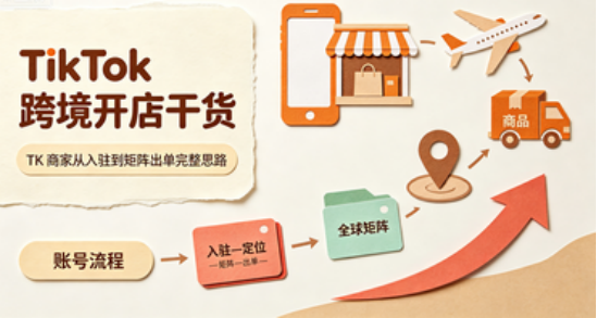 TikTok 跨境开店干货 TK 商家从入驻到矩阵出单完整思路
