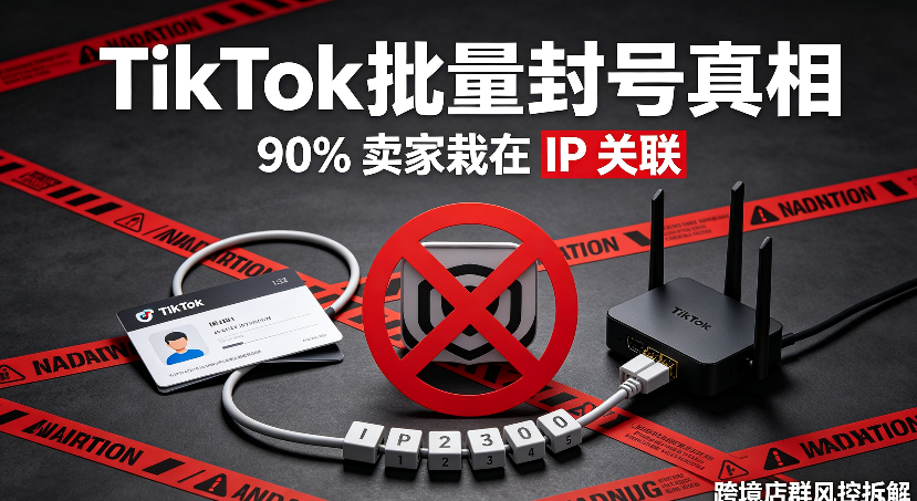 TikTok 批量封号真相 TK90%卖家栽在 IP 关联