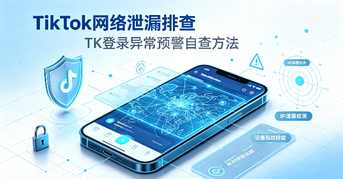 TikTok网络泄漏排查 TK登录异常预警自查方法