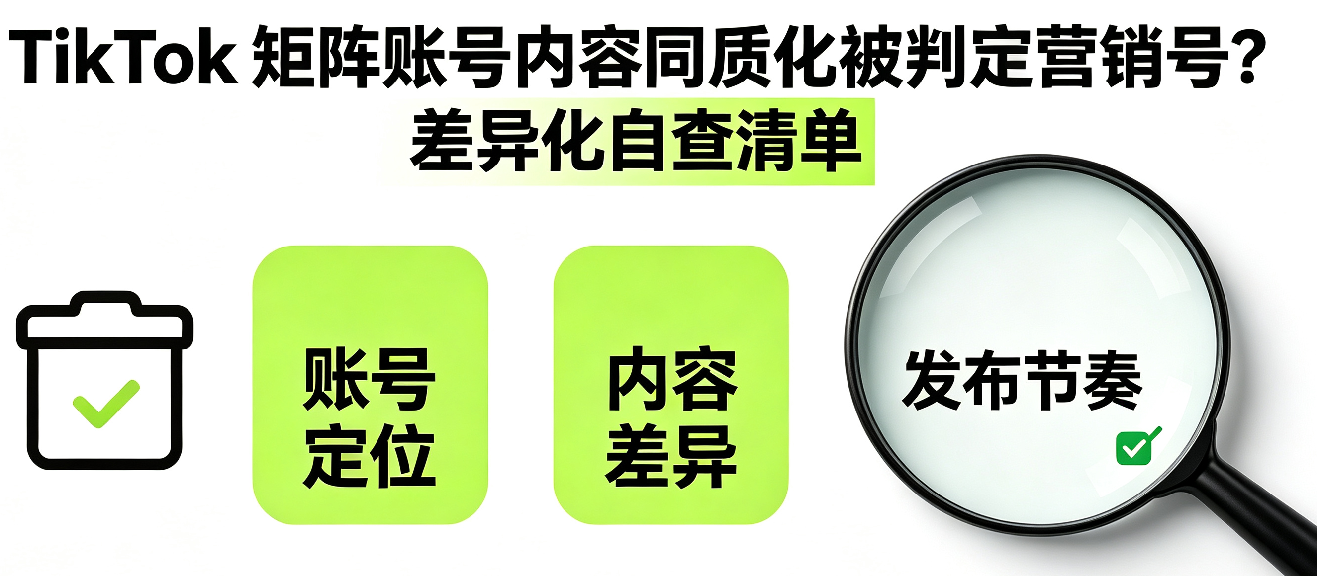 TikTok矩阵内容同质化原因   TikTok内容同质化自查清单