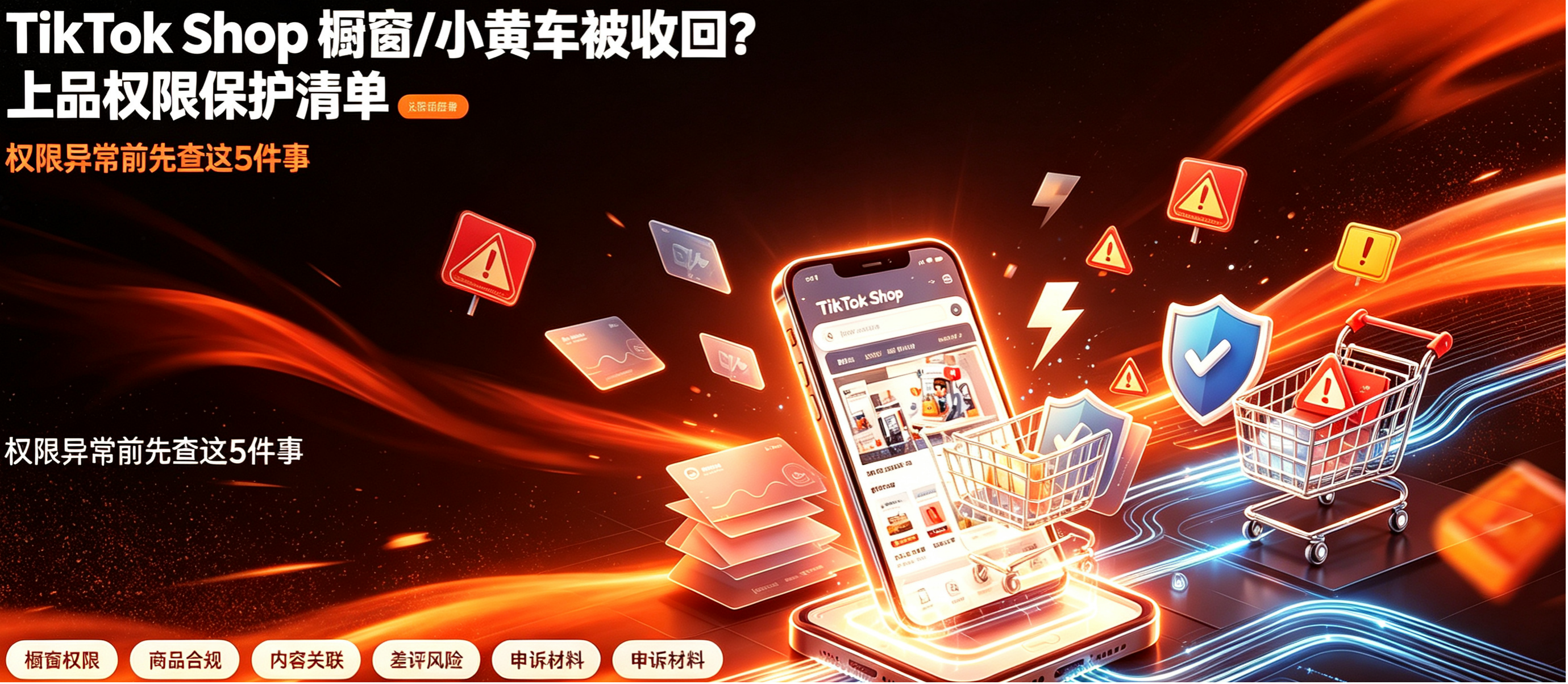 TikTok Shop橱窗被收回异常解读   Tk上品权限违规如何解决
