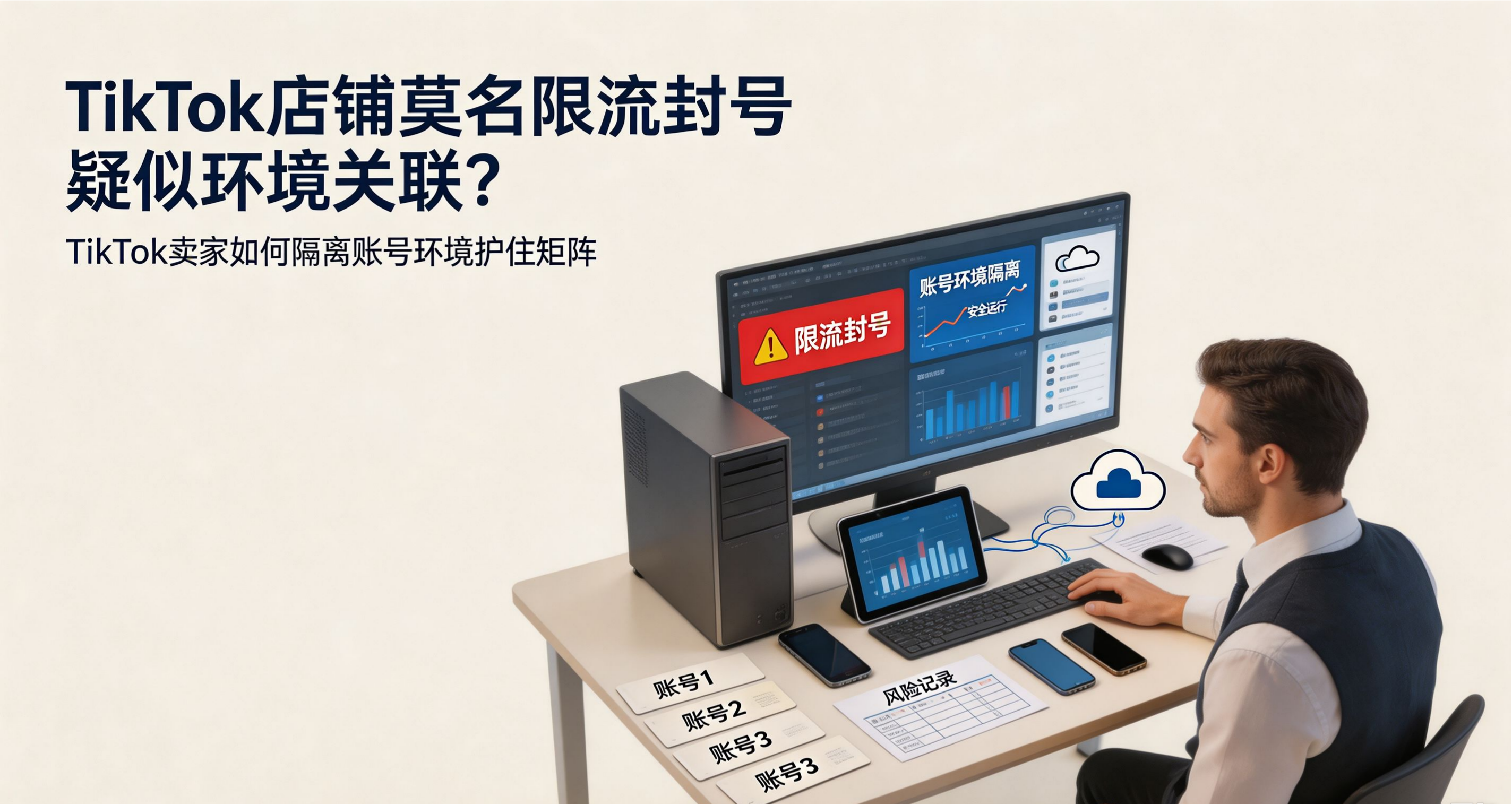 TikTok店铺莫名限流封号疑似环境关联？TikTok卖家如何隔离账号环境护住矩阵
