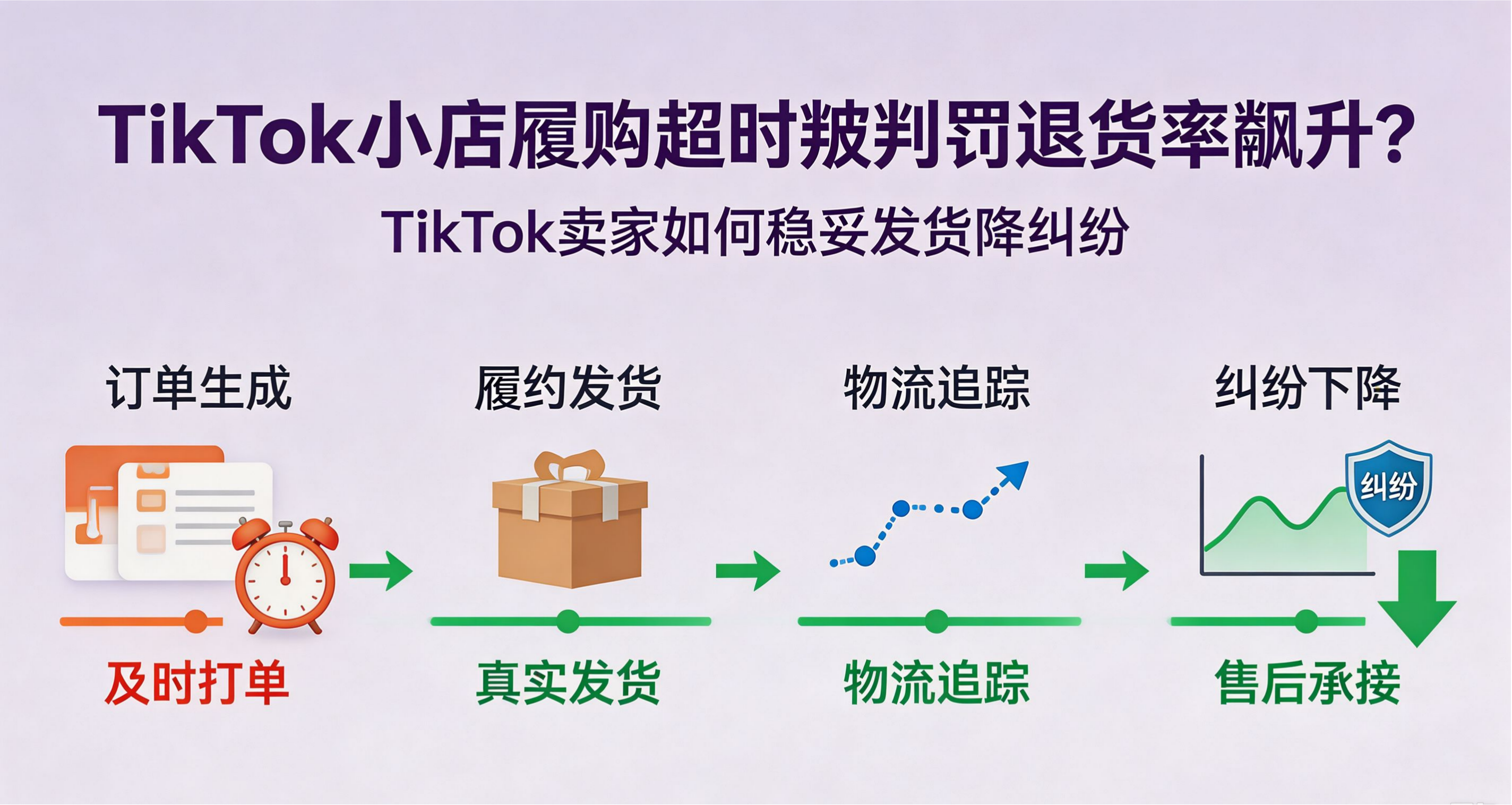 TikTok小店履约超时被判罚退货率飙升？TikTok卖家如何稳妥发货降纠纷