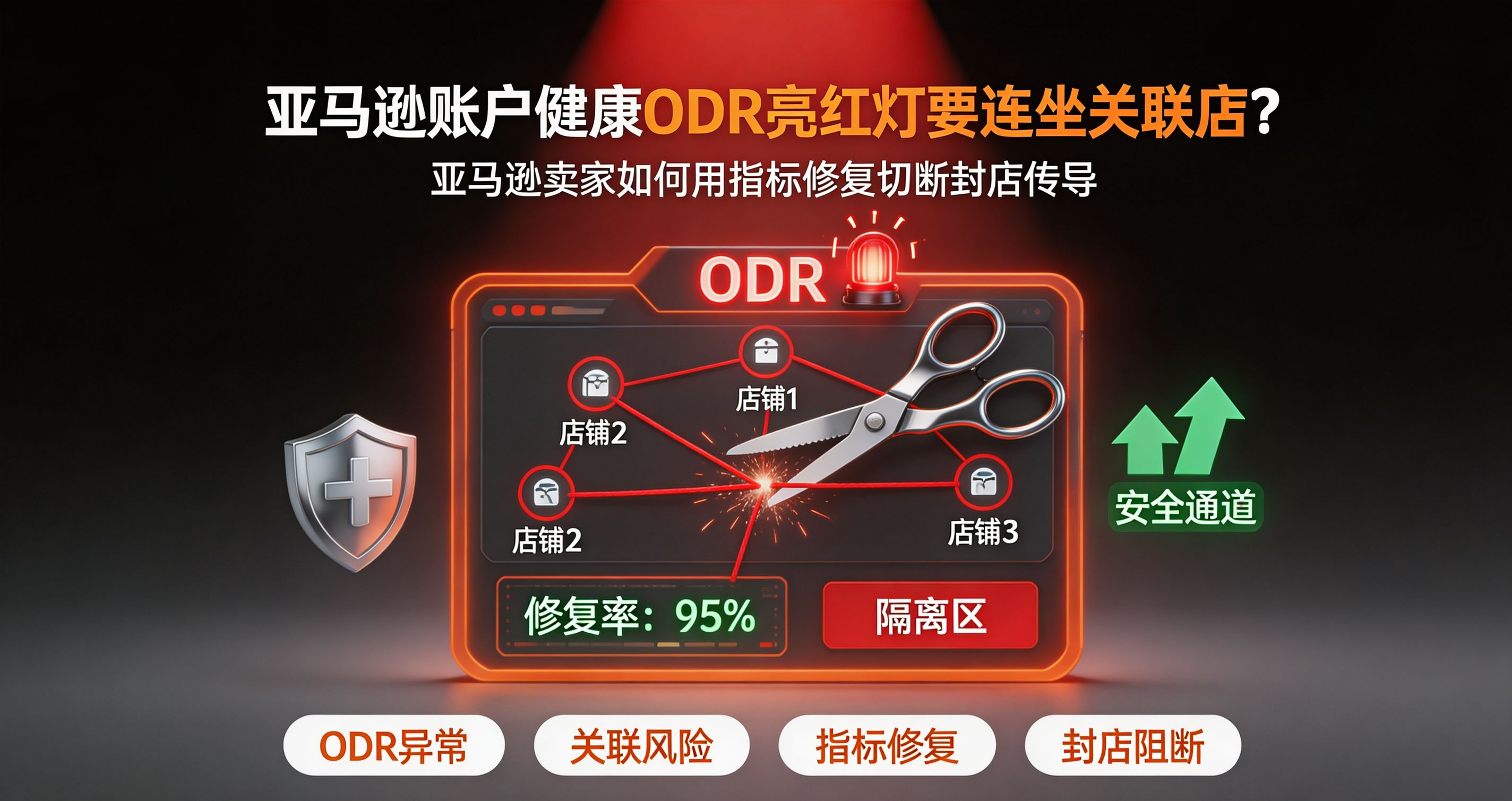 亚马逊账户健康ODR亮红灯要连坐关联店？亚马逊卖家如何用指标修复切断封店传导