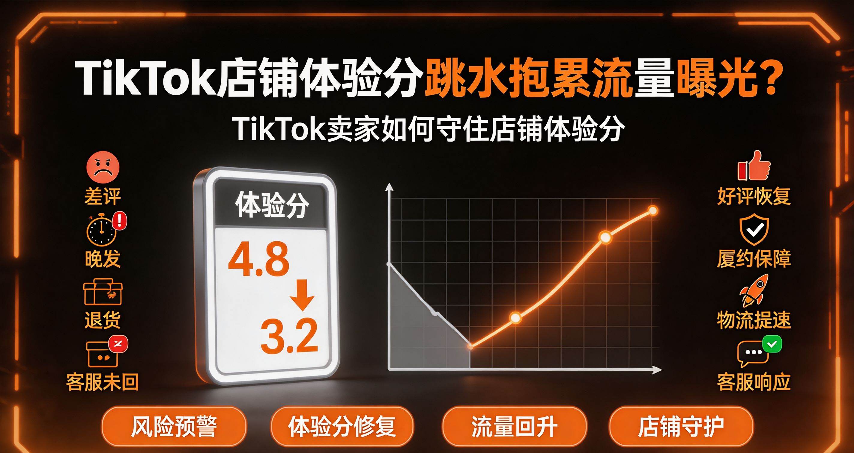 TikTok店铺体验分跳水拖累流量曝光？TikTok卖家如何守住店铺体验分