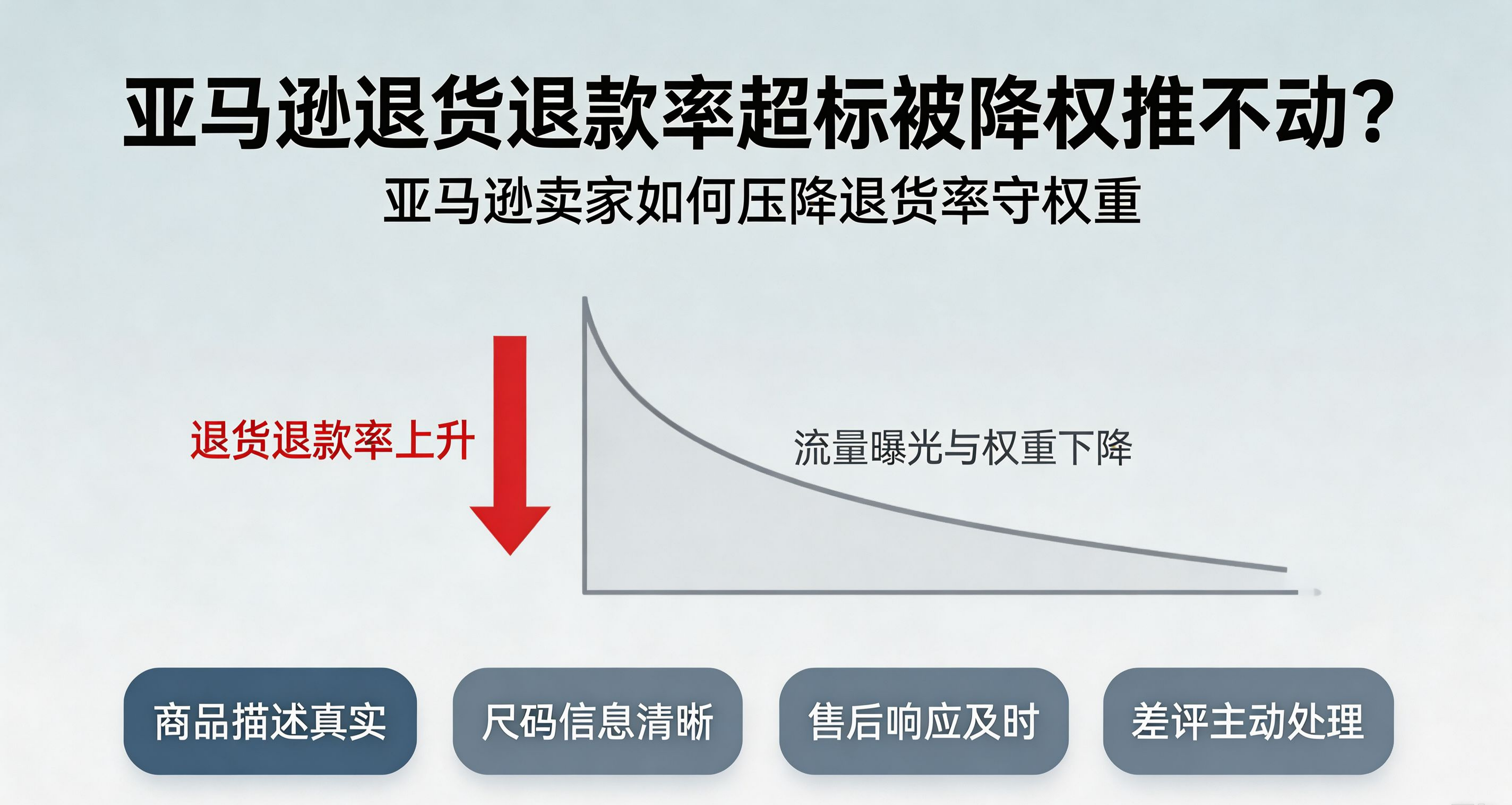 亚马逊退货退款率超标被降权推不动？亚马逊卖家如何压降退货率守权重